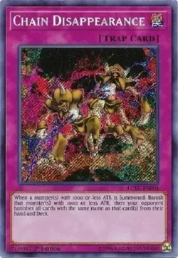 YUGIOH Chain Disappearance LCKC-EN094 1st edition Secret Rare Near-Mint NM - Image 1