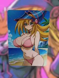 Dark Magician Girl Yugioh Anime Waifu Sexy Goddess Doujin Lewd Hentai Card - Image 1