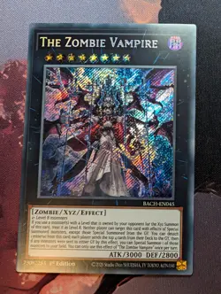 The Zombie Vampire BACH-EN045 Secret Rare 1st Edition Yugioh TCG Card - Image 1