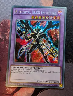 Elemental Hero Escuridao - BLAR-EN056 - Secret Rare - 1st Edition Yugioh - Image 1