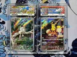 Detective Pikachu 098/SV-P + Meowth 192/SV-P ACE10 Pokemon Cards Promo 2 Pieces - Image 1