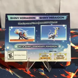 Shiny Koraidon Or Shiny Miraidon Pokemon GameStop Promo Code card new - Image 1