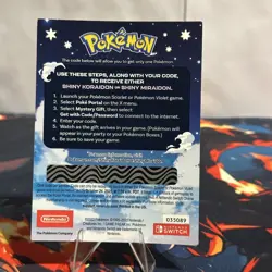 Shiny Koraidon Or Shiny Miraidon Pokemon GameStop Promo Code card new - Image 2
