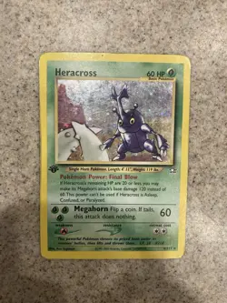 Heracross 6/111 Neo Genesis 1st Edition Holo Pokemon Card / LP-MP - Image 1
