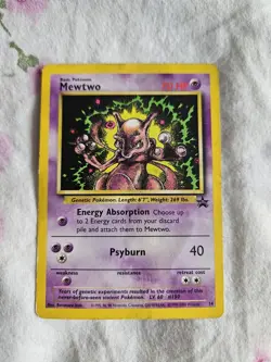 Pokemon TCG Mewtwo 3 Black Star Promo Card First Movie Edition - Image 1