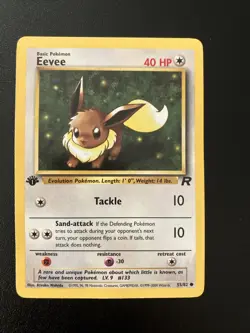 Eevee 1st Edition Team Rocket 55/82 Pokemon Card - Near Mint - Image 1