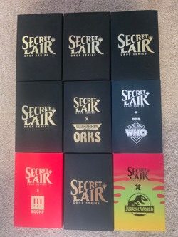 Mtg Secret Lair EMPTY Box Lot - Jurassic World, Doctor Who, Warhammer 40k & more - Image 1