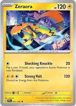 Zeraora - 057/162 - Uncommon - Temporal Forces - Pokemon - NM/M - Image 1