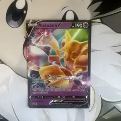 Pokemon TCG Alakazam V SWSH Black Star Promos SWSH083 Holo Promo - Image 5