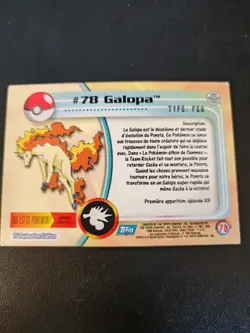 Carte Pokemon #78 Galopa Topps 1999 TV Animation FR - Image 2