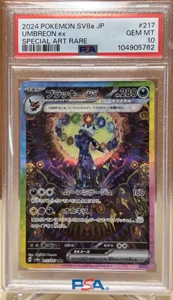 Pokemon TCG Terastal Festival PSA 10 Umbreon EX SAR 217 Japanese - Image 1