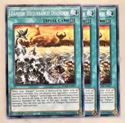 Yugioh! 3x Danger! Disturbance! Disorder! BODE-EN097 Common 1st Ed NM - Image 1