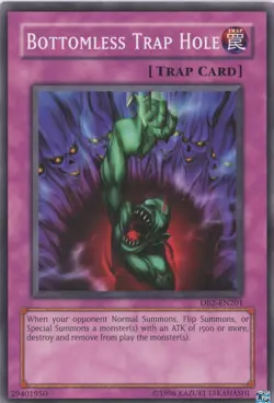 Yugioh Bottomless Trap Hole DB2-EN201 Common NM - Image 1