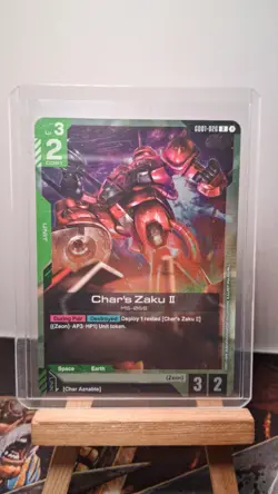 Char's Zaku 2 GD01-026 Rare Gundam card game New Type Rising english foil - Image 1