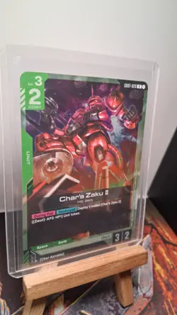 Char's Zaku 2 GD01-026 Rare Gundam card game New Type Rising english foil - Image 2