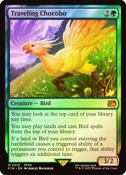 FOIL TRAVELING CHOCOBO (210) Final Fantasy FIN Magic MTG MINT CARD - Image 1