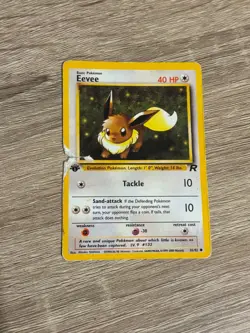 Pokemon Eevee First Edition Team Rocket Set Card 55/82 - Damaged - Image 1
