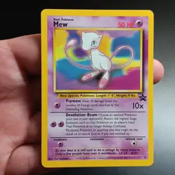 Mew #8 Black Star Promo Pokemon Card Wizards Of The Coast 1999 Vintage LP - Image 1