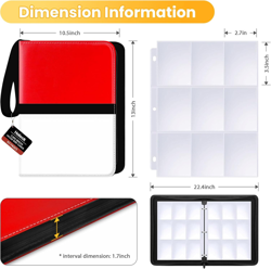 Card Binder 1080 Pockets Trading Card Binder with 60 Removable Sleeves 9 Pockets - Image 4