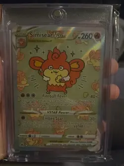 Pokemon Simisear VStar GG37 Crown Zenith Galarian Gallery Full Art Card NM/Mint - Image 1