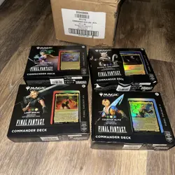FINAL FANTASY Sealed Commander Deck Display (Set of All 4 Decks) Magic MTG - Image 1