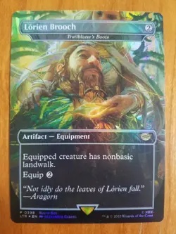 Lorien Brooch LTR 398 Foil Rare Borderless LOTR: Tales of Middle Earth NM MTG - Image 1