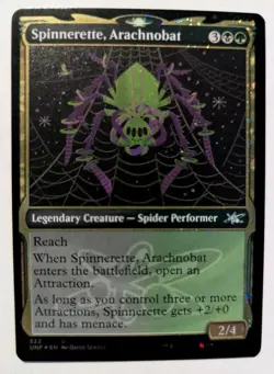 Spinnerette, Arachnobat (Showcase) (Galaxy Foil) Unfinity - MTG - Image 1