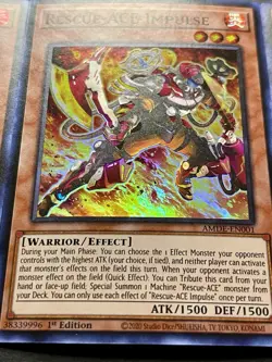 3x Rescue-Ace Impulse | AMDE-EN001 | Super Rares | NM | 1st Edition | YuGiOh! - Image 4