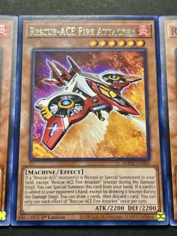 2x Rescue-Ace Impulse | Super Rare | + Rescue-Ace Fire Attacker | Rare | YuGiOh! - Image 5