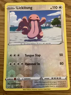 Lickitung Pokemon Card 113/163 Reverse Holo- Used-Sword & Shield-Battle Styles - Image 1