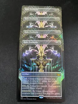 MTG Streets of New Capenna Halo Fountain Borderless Foil x 4 - Image 1