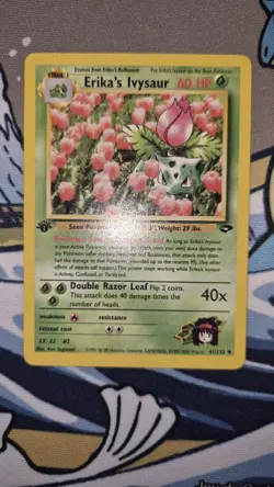 Pokemon Gym Challenge 1st Edition Erika's Ivysaur 41/132 Regular NM Vintage - Image 1