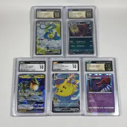 Pokemon 5 Slab Lot All Graded Japanese CGC Pristine 10, CGC 10, Gengar, Pikachu - Image 1