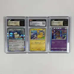 Pokemon 3 Slab Lot All Graded CGC 10 & P10 Japanese Pikachu Snorlax Deoxys - Image 1