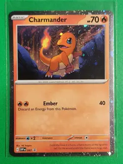Pokemon TCG Scarlet & Violet Black Star Promo Charmander #47 Cosmos Rare - Image 1