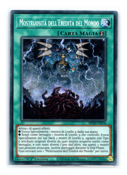 World Legacy Monstrosity MP20-IT076 Prismatic Secret Rare 1st Edition Yugioh IT - Image 1