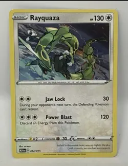 Rayquaza 2025 McDonalds Happy Meal Pokemon Dragon Discovery Card 014/015 - Image 2