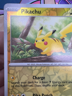 Pikachu 025/165 ✨1c Start✨ 151 Reverse Holo Pokemon Trading Card Game 🌺 - Image 2