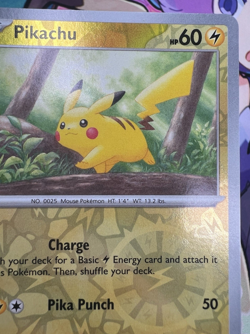 Pikachu 025/165 ✨1c Start✨ 151 Reverse Holo Pokemon Trading Card Game 🌺 - Image 5