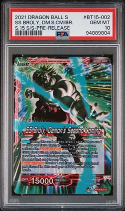 PSA 10 Broly,Demons Second Coming FOIL Pre-Release Dragon Ball Super card - Image 1