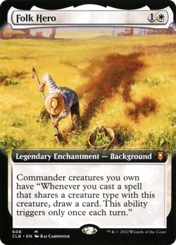 Folk Hero - CLB #608 | NORMAL | NM | MTG | EXTENDED ART - Image 1