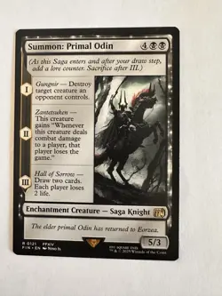 Summon: Primal Odin 0121 (R) MTG Final Fantasy (FIN) (EN) - Image 1
