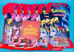 Pokemon TCG Scarlet & Violet Destined Rivals Booster Sleeved Pack LOT OF 8 PACKS - Image 1