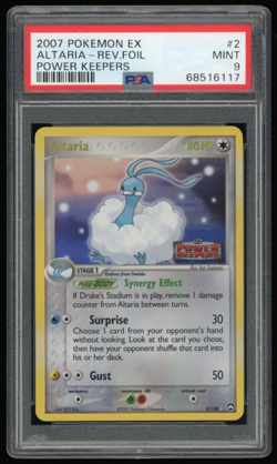 2007 POKEMON EX POWER KEEPERS #2/108 ALTARIA REVERSE FOIL PSA 9 **LOW POP 22** - Image 1