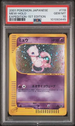 2001 POKEMON JPN EXPEDITION 1ST EDITION #119 MEW-HOLO PSA 10 - Image 1