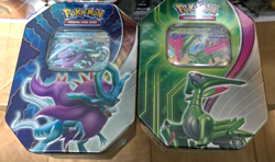 2 Pokemon Paradox Clash tins, Walking Wake and Iron leaves, still sealed - Image 1