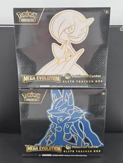 Pokemon Center Mega Evolution Gardevoir & Lucario ETB Elite Trainer Box Set Of 2 - Image 1