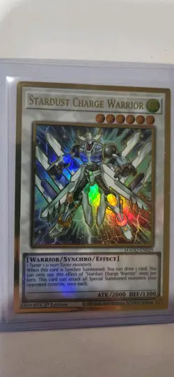 Stardust Charge Warrior YU-GI-OH Synchro Effect 1st Edition MAX GOLD MAGO-EN029 - Image 1