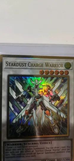 Stardust Charge Warrior YU-GI-OH Synchro Effect 1st Edition MAX GOLD MAGO-EN029 - Image 3