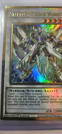 Stardust Charge Warrior YU-GI-OH Synchro Effect 1st Edition MAX GOLD MAGO-EN029 - Image 4